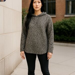 Palette Black & White Marbled Sequin Turtle Neck Sweater